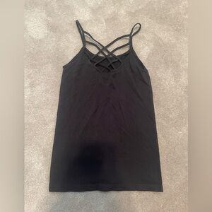 Bloomingdale’s Aqua Black Camisole w/ Cross Top
